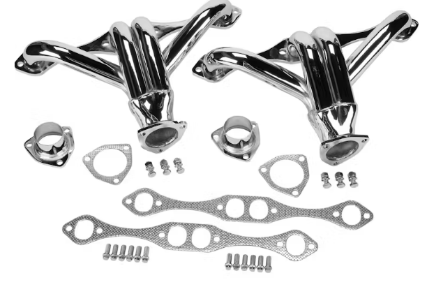 Chevy small block huggers chrome
